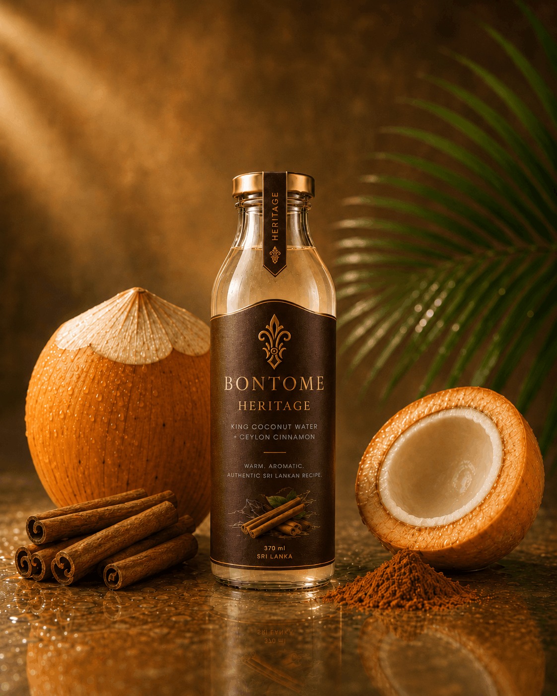 BONTOME HERITAGE - King Coconut Water with Ceylon Cinnamon, 370ml